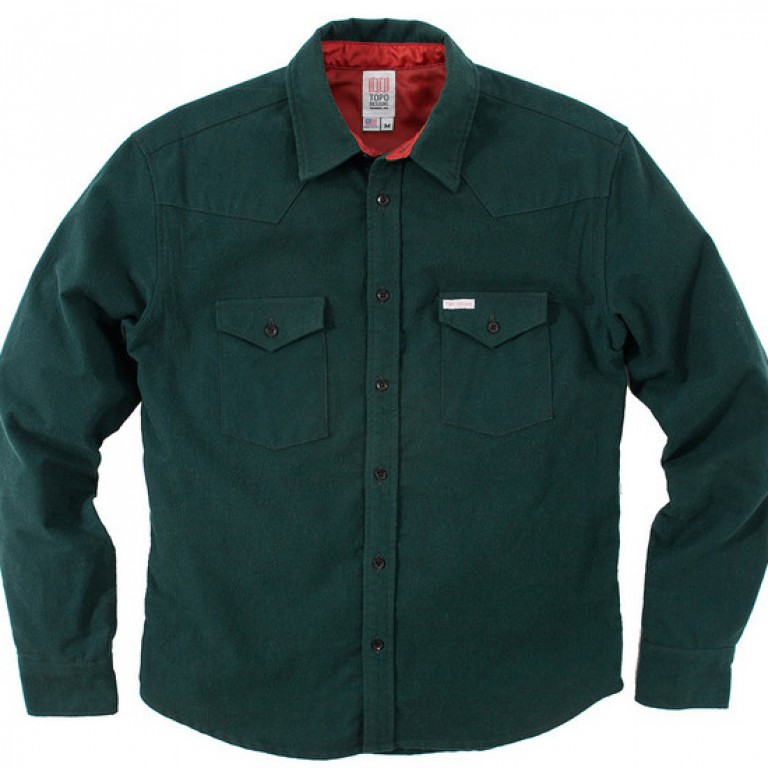 Topo Designs - Casual Button-Down Shirts - Mountain Shirt - Flannel - Forest Green