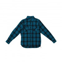3sixteen - Casual Button-Down Shirts - Long Sleeve Workshirt Aqua Diamond Plaid