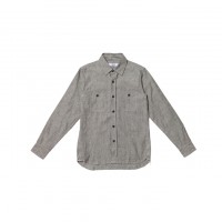 3sixteen - Casual Button-Down Shirts - Selvedge Chambray Workshirt - Grey Salt & Pepper
