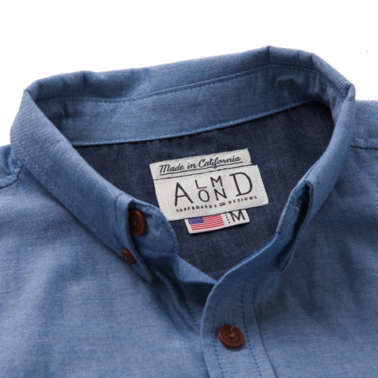 Almond Surfboards - Casual Button-Down Shirts - Low Tide SS Woven Indigo