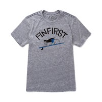 Almond Surfboards - T-Shirts - Fin First T-Shirt Blue