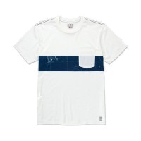 Almond Surfboards - T-Shirts - Map Stripe Knit White