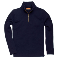 Ball and Buck - Sweaters -Quarter-Zip-Pullover-Navy-Wool