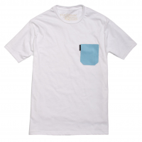 Ball and Buck - T-Shirts - The-5oz-Pocket-Tee-White-Billings-Check