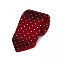 Gitman Bros - Ties and Pocket Squares - Woven Dot Tie Red