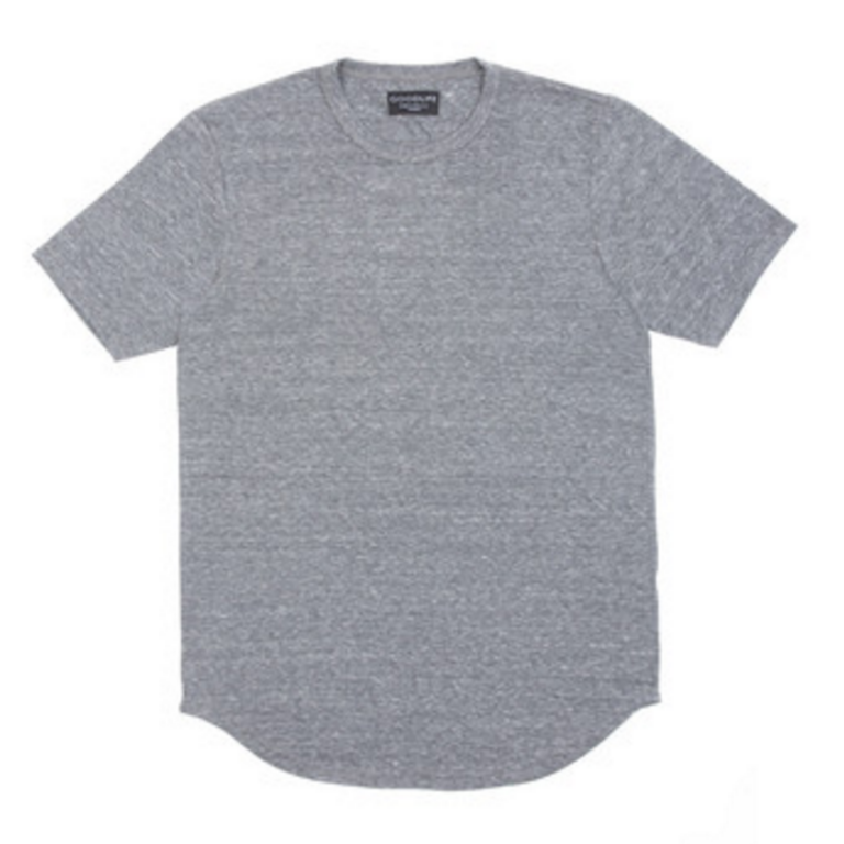 Goodlife - T-Shirts - Core Scallop T-Shirt Heather Grey