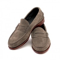 rancourt and company flint kudu suede beefroll pinch penny loafer