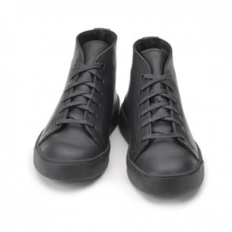 rancourt and company classic court black mid sneaker