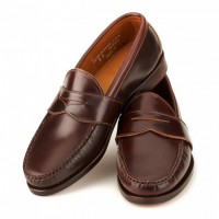 rancourt and company shell cordovan welting penny loafer