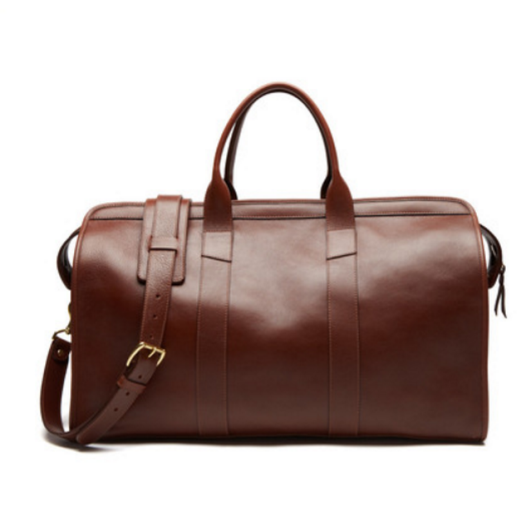 Lotuff - Bags and Wallets -Leather Duffle Travel Bag Chestnut