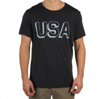 Save Khaki United - T-Shirts - S-S USA Block Print Tee
