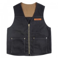 red clouds collective 18 oz black waxed canvas vest