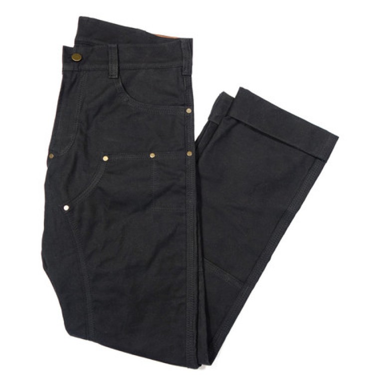 red clouds collective black gn 01 waxed canvas fitted work pants