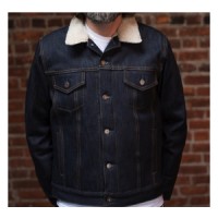 tellason selvedge denim jean jacket with lining