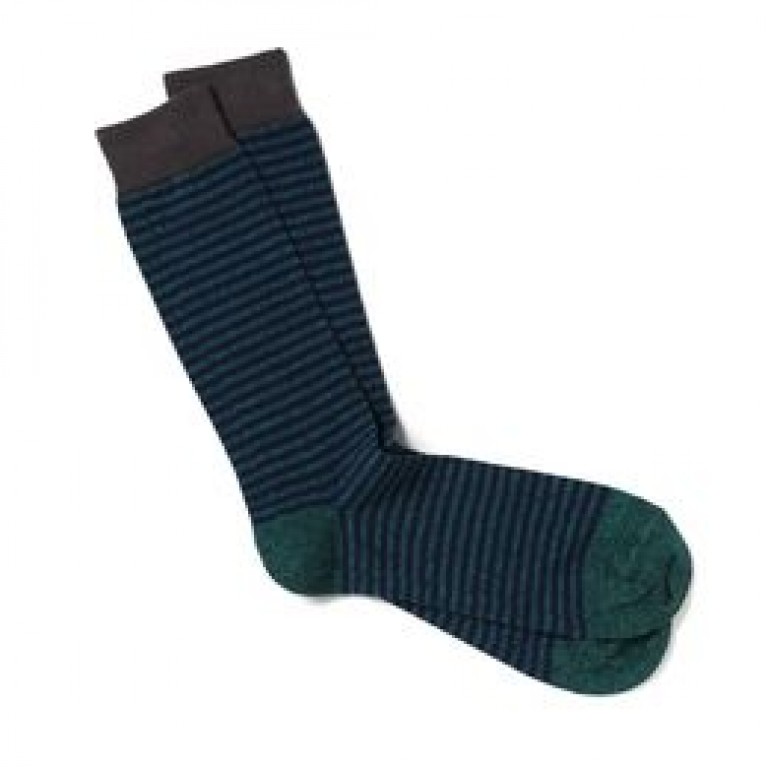 allen edmonds stripe heather cotton fashion socks