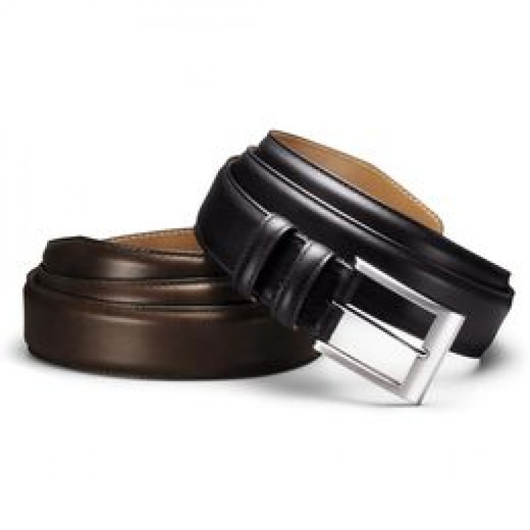 allen edmonds wide basic leather belt