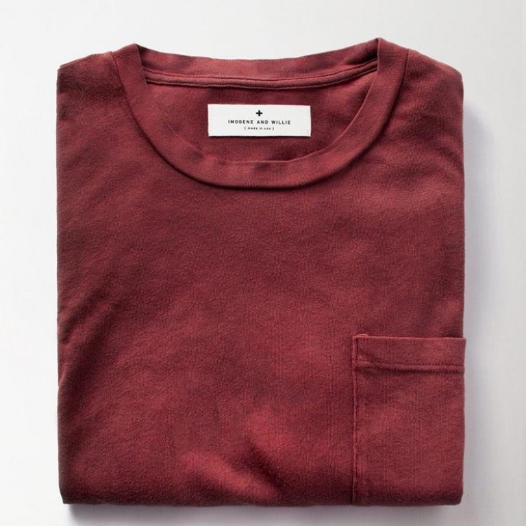 Imogene + Willie - T-Shirts - Crimson Knit Pocket Tee 1.22.16