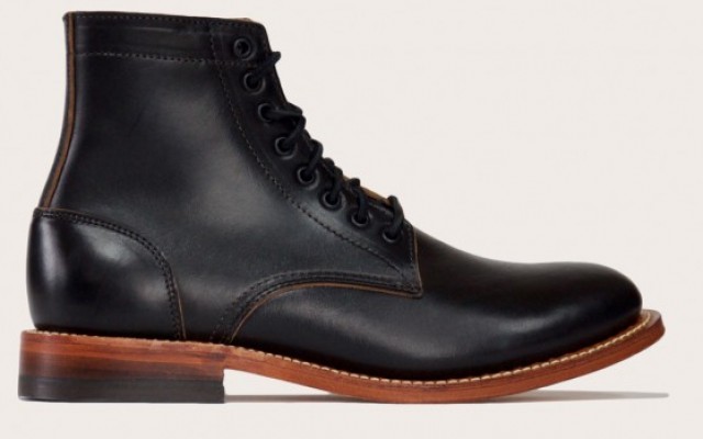 Oak Street Bootmakers - Boots - Black Oak Sole Trench Boot 1.26.16