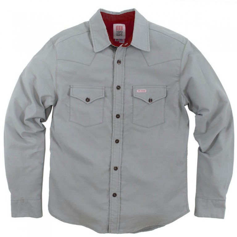 Topo Designs - Casual Button-Down Shirts - Mountain Shirt - Flannel - Gray