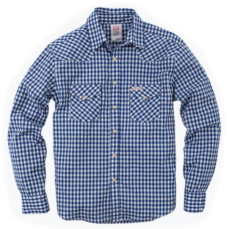Topo Designs - Casual Button-Down Shirts - Western Shirt - Gingham - Blue
