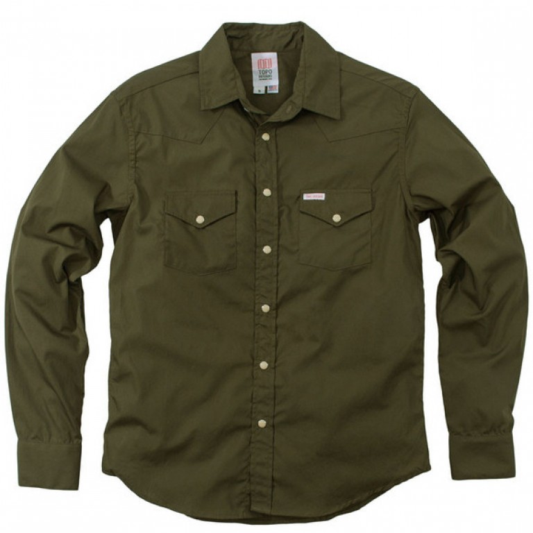 Topo Designs - Casual Button-Down Shirts - Western Shirt Olive