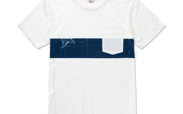 Almond Surfboards - T-Shirts - Map Stripe Knit White
