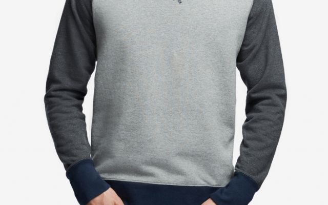 American Giant - Sweatshirts - Classic Crew Grey Navy Colorblock