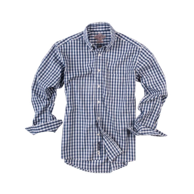 Bills Khakis_Categories_Casual Button-Down Shirts_Images_Pinpoint Gingham Navy 4.26.15