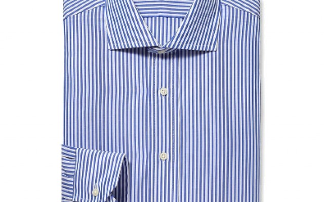 Gitman Bros - Dress Shirts - Widespread Bengal Stripe Blue
