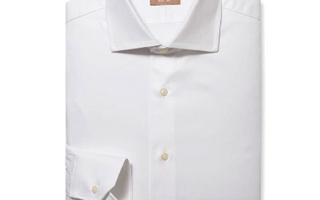 Gitman Bros - Dress Shirts - Widespread Covert Twill White