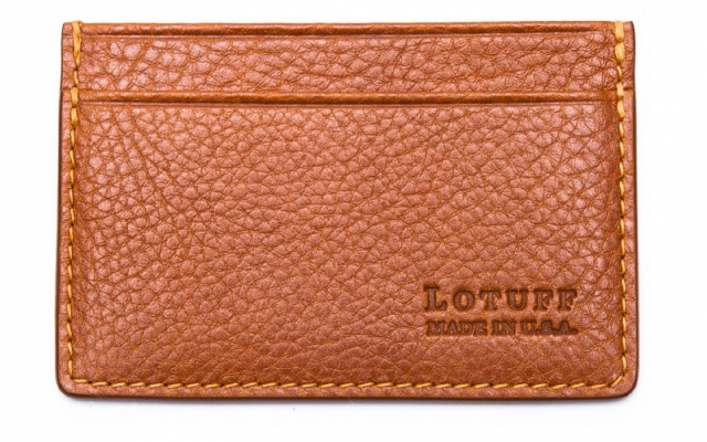 Lotuff - Bags and Wallets -Leather Credit Card Wallet Tan