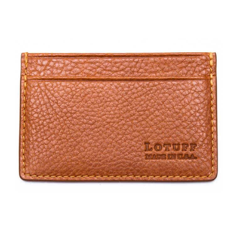 Lotuff - Bags and Wallets -Leather Credit Card Wallet Tan