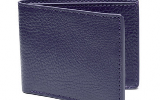 Lotuff - Bags and Wallets -Two-Pocket Leather Bifold Wallet Indigo