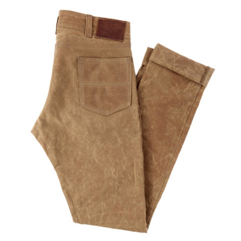 red clouds collective gn 04 brushed brown waxed canvas pants